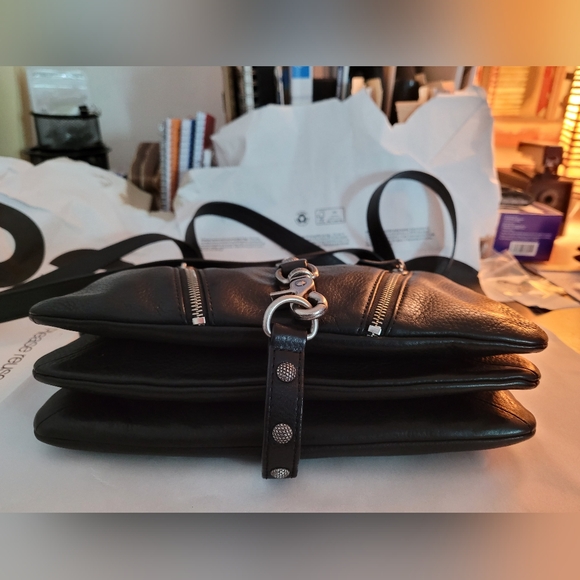 Botkier Leather Trigger Saddle Shoulder Bag in Black - Picture 8 of 15